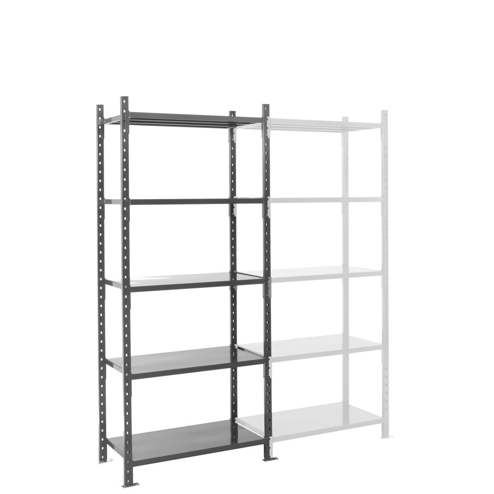 Imagem do produto: ManOrga estante para picking cinzento grafite, com fundos de chapa de aço, capacidade de carga de 500 kg por prateleira, AxLxP 2500 x 1050 x 510 mm