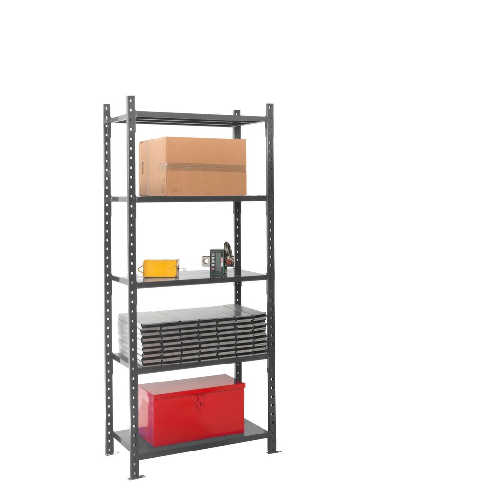 Imagem do produto n.º 7: ManOrga estante para picking cinzento grafite, com fundos de chapa de aço, capacidade de carga de 500 kg por prateleira, AxLxP 2500 x 1050 x 510 mm