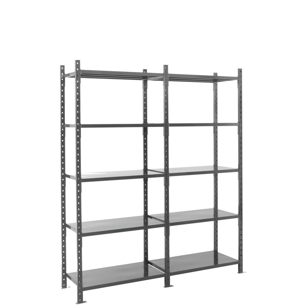 Imagem do produto n.º 8: ManOrga estante para picking cinzento grafite, com fundos de chapa de aço, capacidade de carga de 500 kg por prateleira, AxLxP 2500 x 1050 x 510 mm