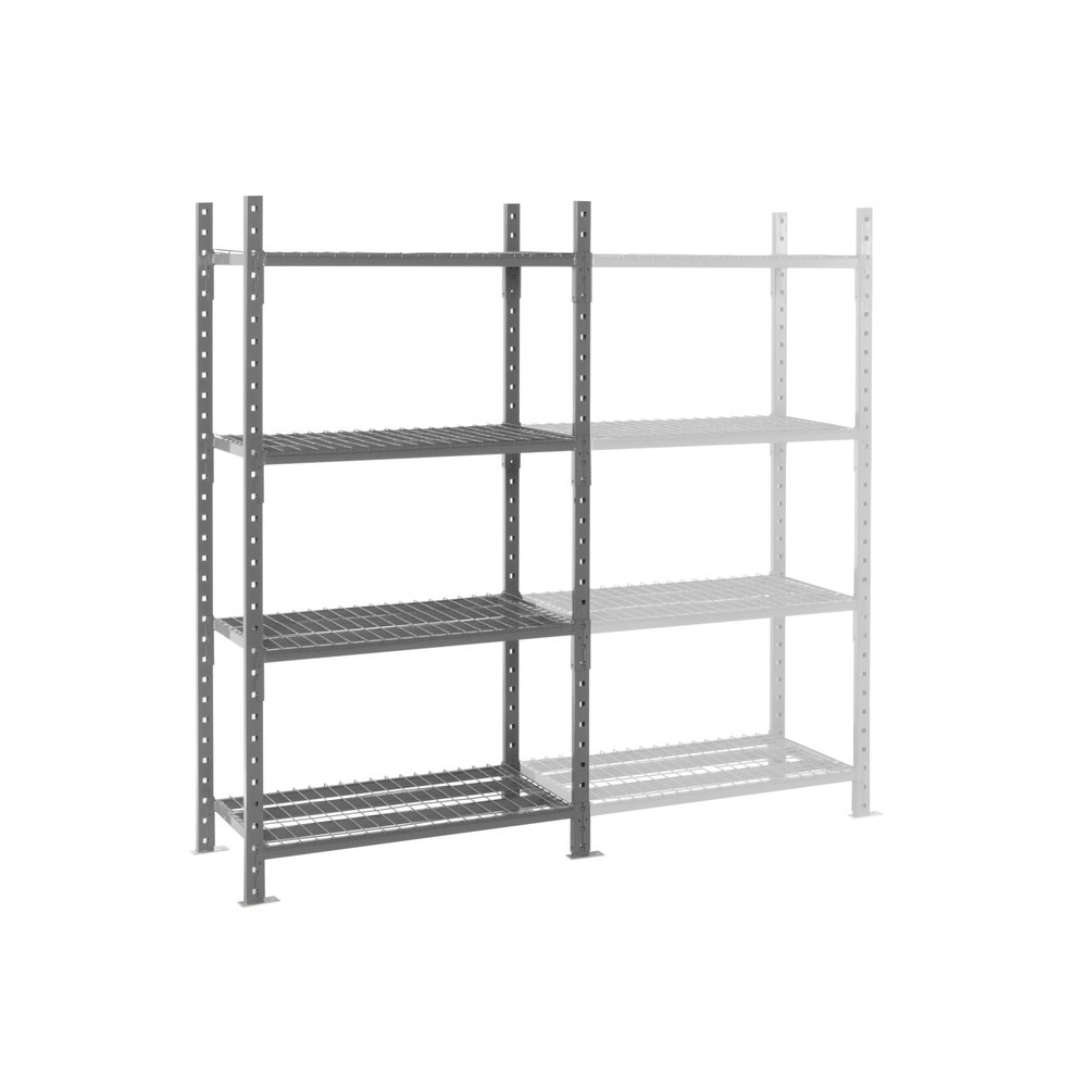 Imagem do produto: ManOrga estante para picking cinzento grafite, com bases em tubo de aço, capacidade de carga de 500 kg por prateleira, AxLxP 2000 x 1050 x 510 mm