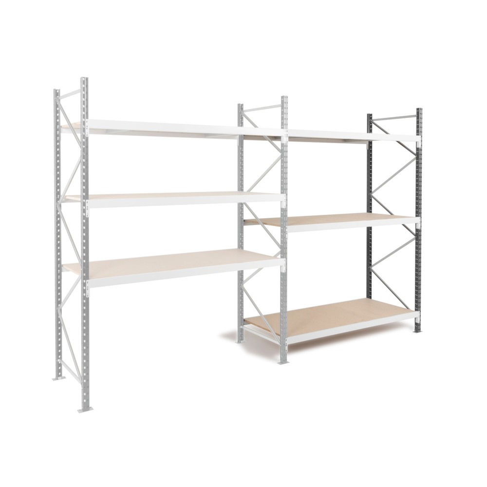 Imagem do produto: Estante de grande vão ManOrga, com painéis de aglomerado, AF, cinzento grafite/cinzento-claro, AxLxP 2000 x 1250 x 600 mm