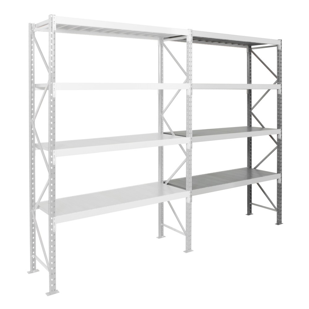 Imagem do produto: Estante de grande vão ManOrga, com painéis de aço, AF, cinzento grafite/cinzento-claro, AxLxP 2500 x 1250 x 600 mm