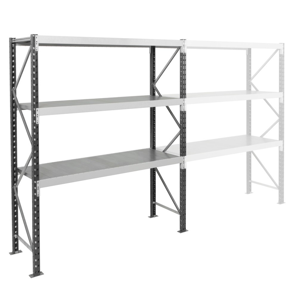 Imagem do produto: Estante de grande vão ManOrga com painéis de aço, GF, capacidade de carga de 880 kg por prateleira, AxLxP 2500 x 1800 x 600 mm
