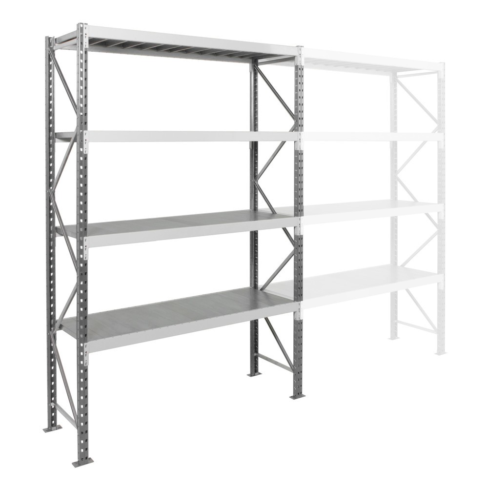 Imagem do produto n.º 2: Estante de grande vão ManOrga com painéis de aço, GF, capacidade de carga de 880 kg por prateleira, AxLxP 3000 x 1800 x 600 mm