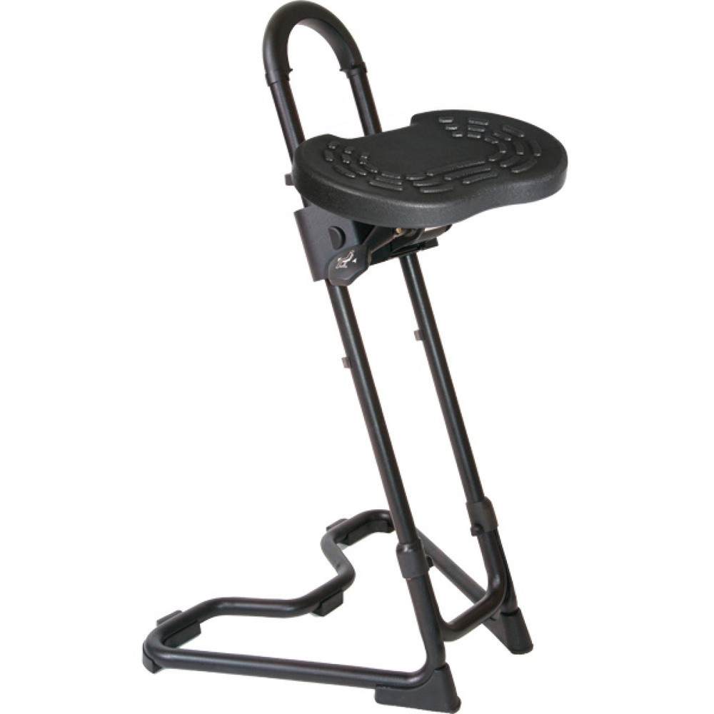 Imagem do produto: meychair apoio de pé com rodas, assento em PU inclinável, altura do assento 610-860 mm, patins de proteção do piso, suporte
