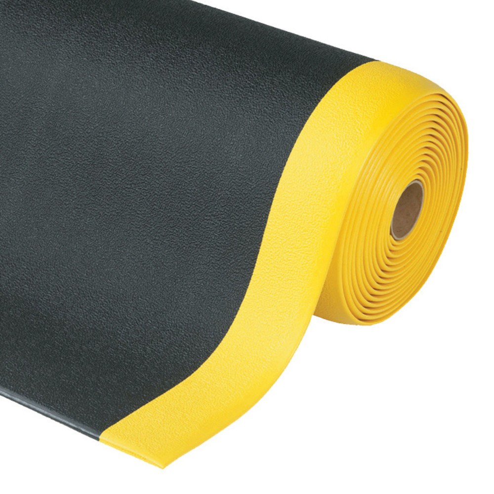 Imagem do produto: Tapete antifadiga NoTrax, superfície texturizada, 600 x 910 mm (largura x comprimento), preto/amarelo