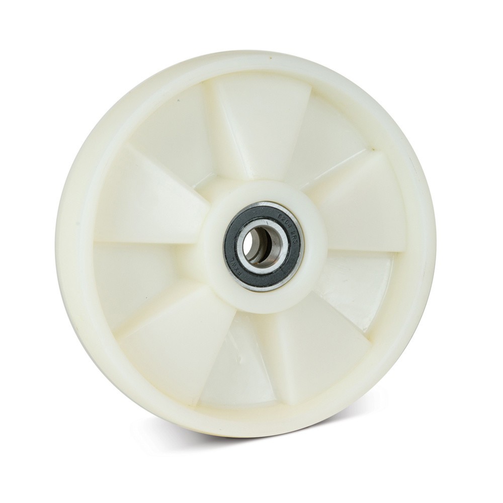 Imagem do produto: Roda diretriz em nylon para porta-paletes manuais elétricos Ameise® tipo PTM 2.0/2.5, ACY20/25, Delta 26/30, ano de fabrico a partir de 2009, Ø 200 mm