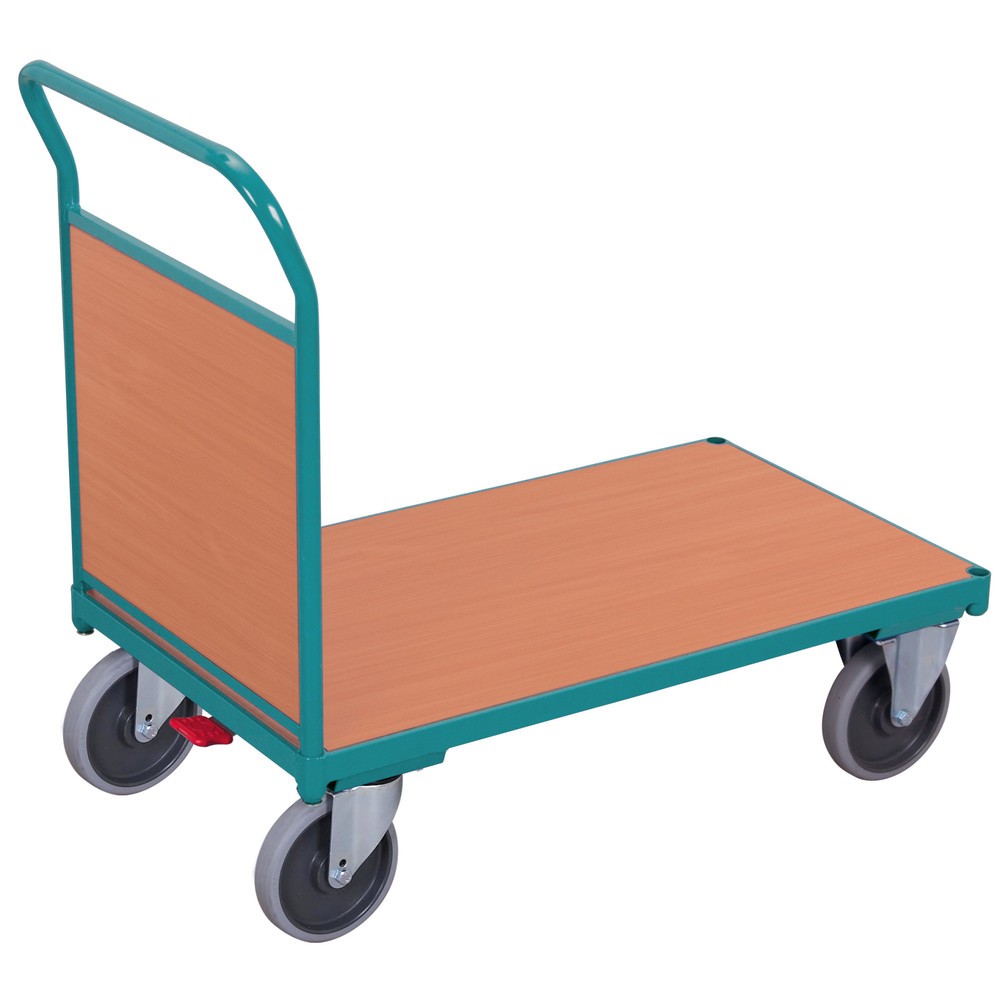 Imagem do produto: Carrinho de plataforma Ameise®, com parede frontal, superfície de carregamento traseira LxP 500 x 880 mm, com travão central.