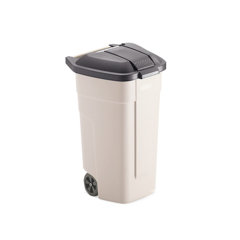 Imagem do produto n.º 3: Rubbermaid® contentores de lixo, 100 litros, com rodas, tampa preta