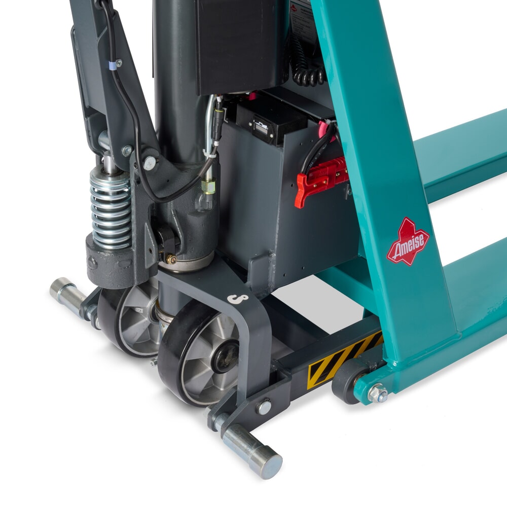 Imagem do produto n.º 8: Porta-paletes de tesoura Ameise® PTM 1.0 eletro-hidráulico, capacidade de carga de 1000 kg, comprimento dos garfos de 1150 mm, poliuretano/nylon
