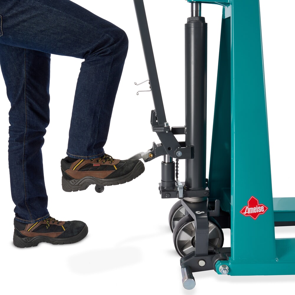 Imagem do produto n.º 14: Porta-paletes de tesoura Ameise® PTM 1.0 com elevação rápida, capacidade de carga de 1000 kg, comprimento dos garfos de 1150 mm, poliuretano/ nylon