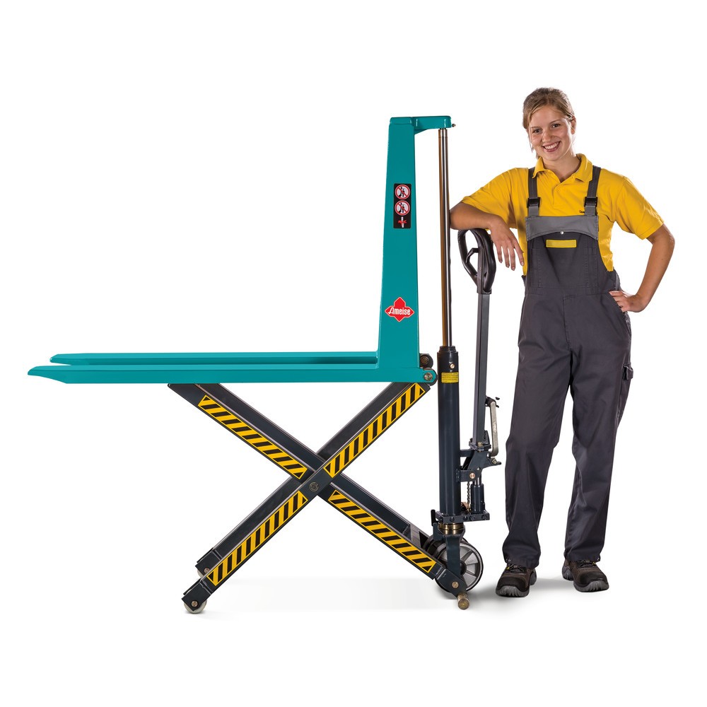 Imagem do produto n.º 16: Porta-paletes de tesoura Ameise® PTM 1.0 com elevação rápida, capacidade de carga de 1000 kg, comprimento dos garfos de 1150 mm, poliuretano/ nylon