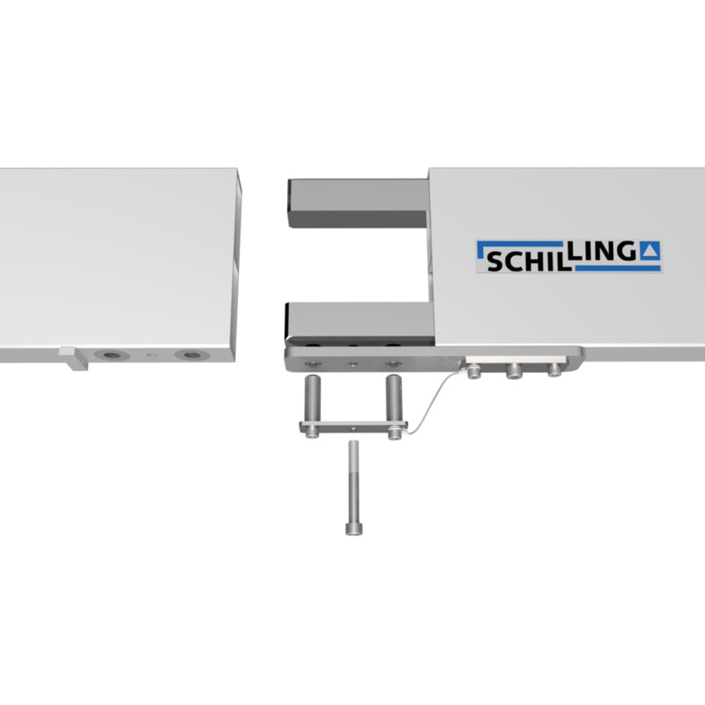Imagem do produto n.º 7: SCHILLING guindaste de pórtico em alumínio com suporte divisível, ponto de suspensão 1249–2349 mm, comprimento 4000 mm, capacidade de carga 500 kg