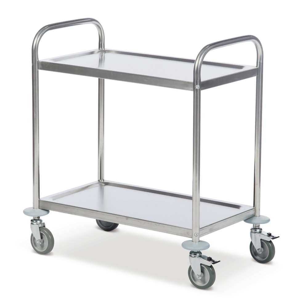 Imagem do produto: Carro de serviço em aço inoxidável Kongamek, 2 prateleiras de 685 x 380 mm