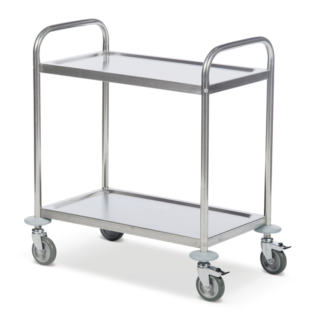 Imagem do produto: Carro de serviço em aço inoxidável Kongamek, 2 prateleiras de 685 x 380 mm