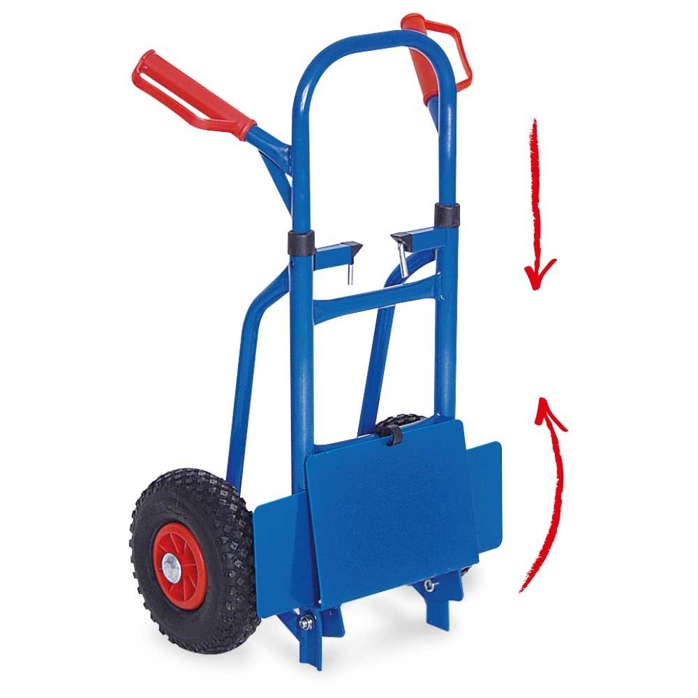 Imagem do produto n.º 3: Carro de empilhamento dobrável, com pneus resistentes a perfuração, capacidade de carga de 150 kg, pá LxP 270 x 200 mm