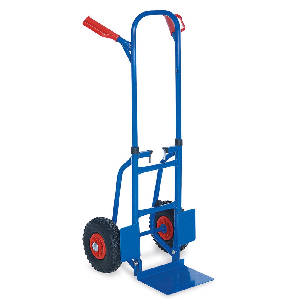 Imagem do produto: Carro de empilhamento dobrável, com pneus resistentes a perfuração, capacidade de carga de 150 kg, pá LxP 270 x 200 mm