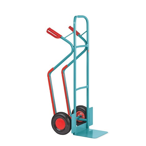 Imagem do produto n.º 1: Carro de empilhamento Ameise®, aço, com patim deslizante, cap. carga 250&nbsp;kg, pá LxP 320 x 250&nbsp;mm, pneumáticos