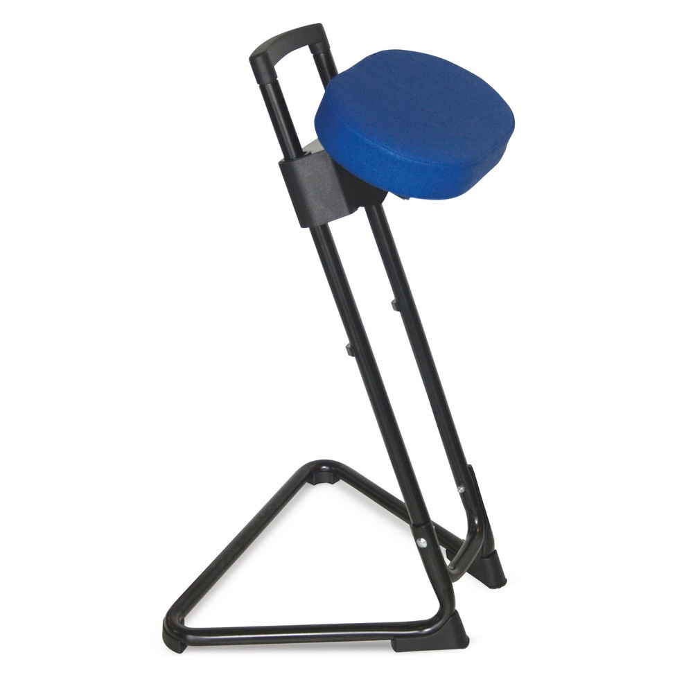 Imagem do produto: Apoio de pé, assento de conforto em couro sintético rotativo e inclinável, altura do assento de 600-850 mm, vermelho fogo/preto