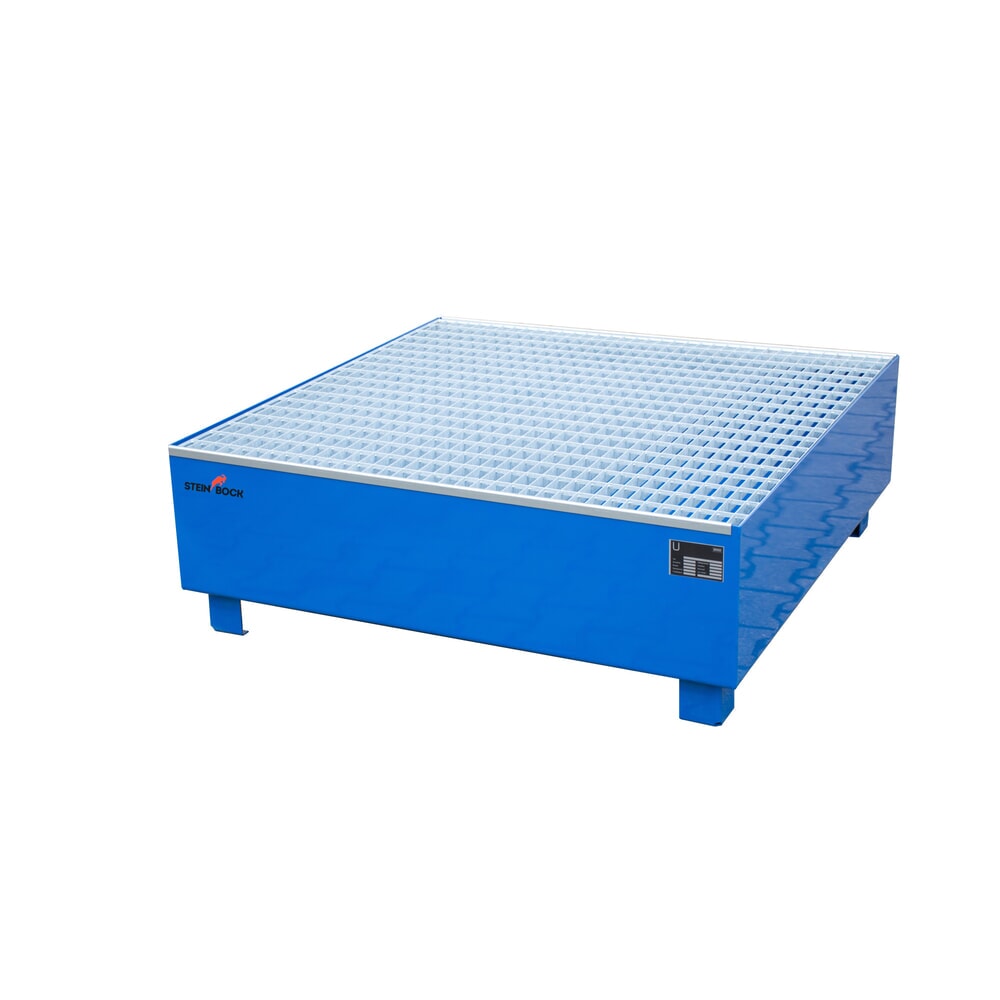 Imagem do produto: Steinbock® bacia de retenção, 4 x 200 l, AxLxP 410 x 1200 x 1.200 mm, inclusive grade, azul