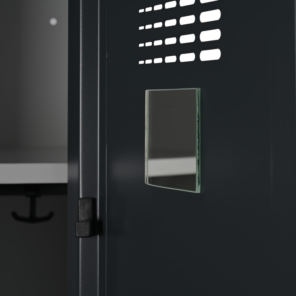 Imagem do produto n.º 2: Armário de vestiário duplo Steinbock®, de chão, 2 compartimentos, divisória central, fechadura de cilindro, AxLxP 1800 x 800 x 500 mm, cinzento-claro/cinzento-antracite