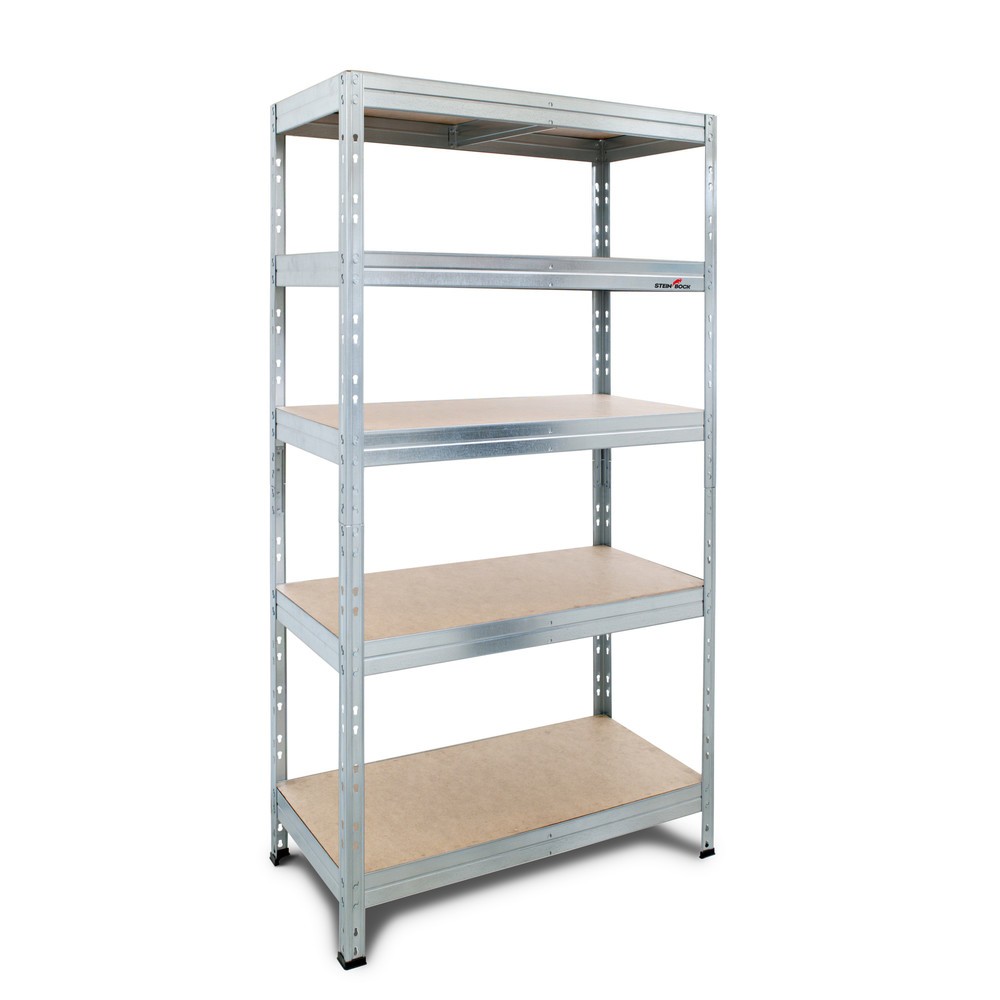 Imagem do produto: Steinbock® estante para cargas pesadas Rivet 1 módulo básico, carga 250 kg, AxLxP 1800 x 910 x 460 mm, zincado