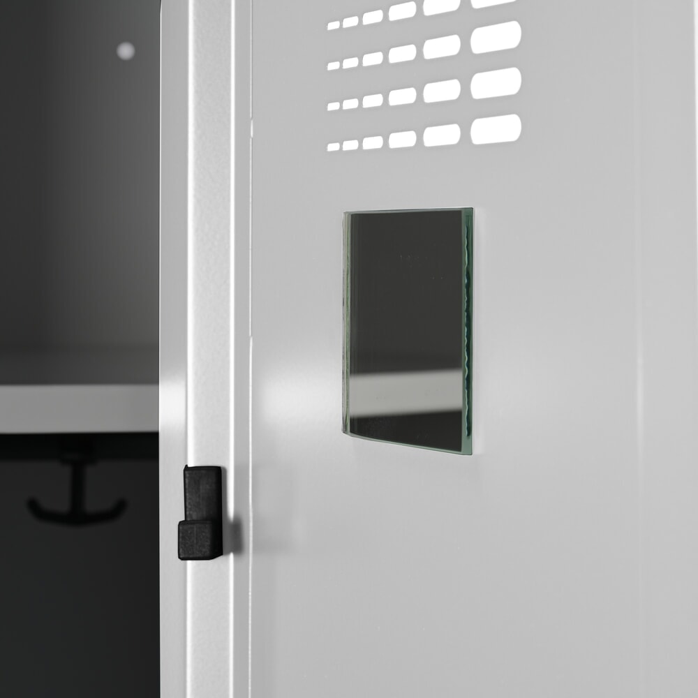 Imagem do produto n.º 3: Steinbock® cacifo duplo, assente no chão, 3 compartimentos, parede separadora central, fechadura de cilindro, AxLxP 1800 x 1200 x 500 mm, cinzento-claro/cinzento-claro