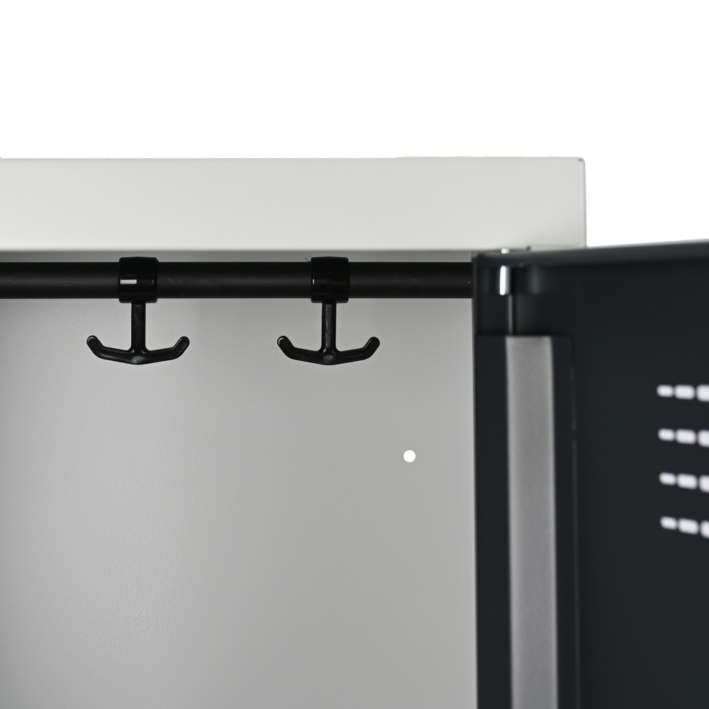 Imagem do produto n.º 7: Steinbock® cacifo de vestiário assente no chão, de 2 níveis, 6 compartimentos, fechadura de cilindro, AxLxP 1800 x 900 x 500 mm, cinzento-claro/cinzento-antracite