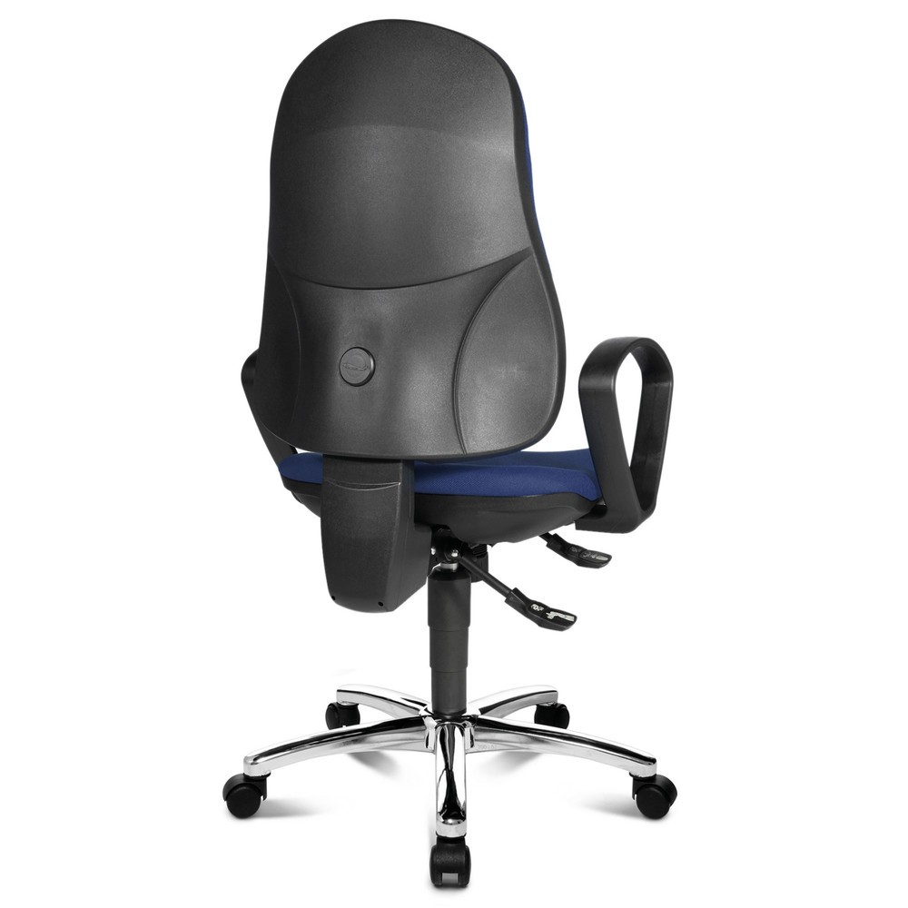Imagem do produto n.º 3: Topstar® cadeira de escritório giratória Syncro-Steel II, encosto estofado, azul