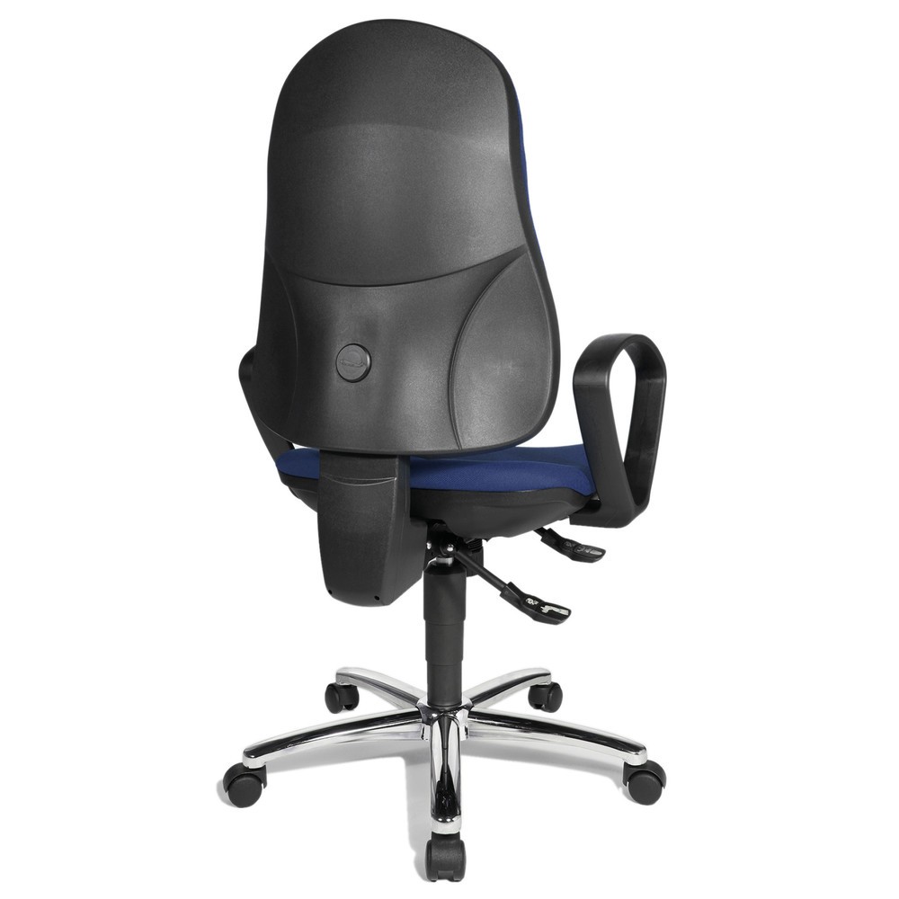 Imagem do produto n.º 4: Topstar® cadeira de escritório giratória Syncro-Steel II, encosto estofado, azul