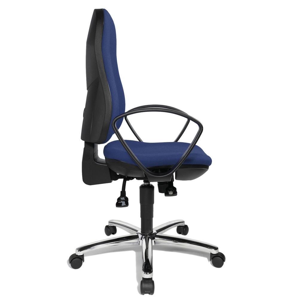 Imagem do produto n.º 5: Topstar® cadeira de escritório giratória Syncro-Steel II, encosto estofado, azul