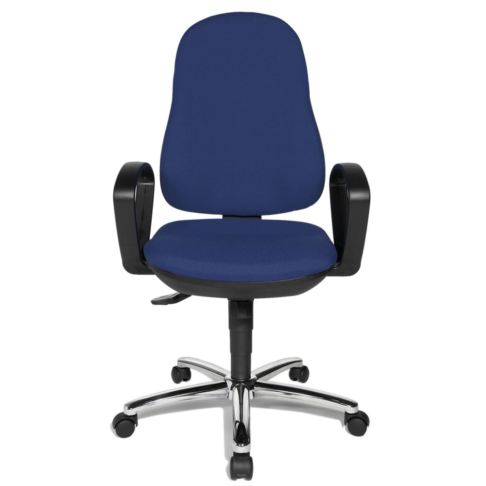 Imagem do produto: Topstar® cadeira de escritório giratória Syncro-Steel II, encosto estofado, azul