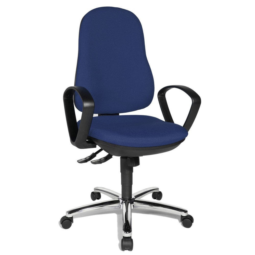 Imagem do produto n.º 7: Topstar® cadeira de escritório giratória Syncro-Steel II, encosto estofado, azul