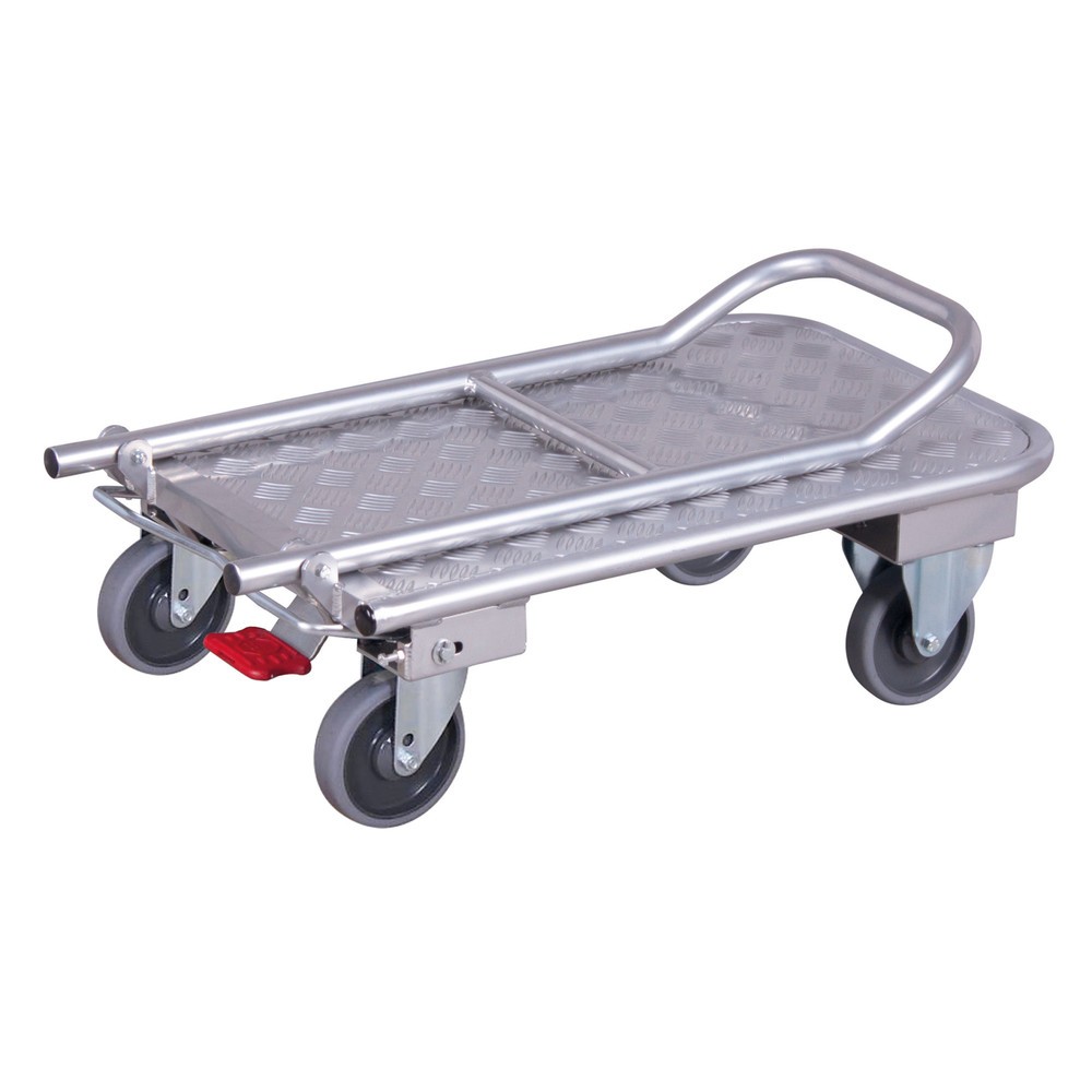 Imagem do produto n.º 2: Carrinho de transporte Ameise®, alumínio, superfície de carregamento traseira LxP 450 x 720 mm, com travão central.