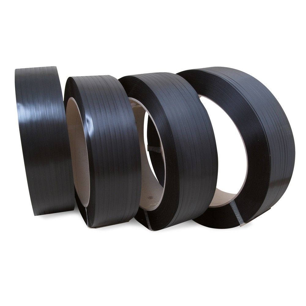 Imagem do produto: Fita de cintagem em PP, universal/Conforto, alveolar, 13 mm x 3000 m, diâmetro do núcleo 406 mm, espessura 0,60 mm, preta