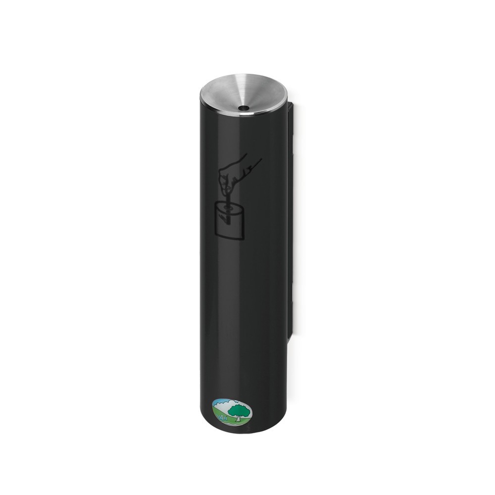 Imagem do produto: VAR® cinzeiro de segurança, autoextinguível, fixação na parede ou em tubo, cinzento muito escuro