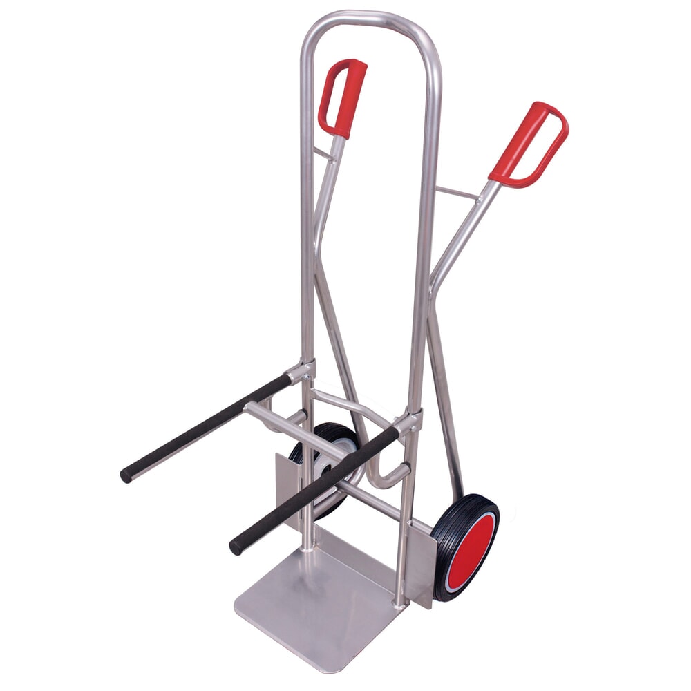Imagem do produto: VARIOfit® carrinho de mão para cadeiras em alumínio, capacidade de carga de 250 kg, pá L x P 320 x 250 mm, com pneus de borracha maciça.