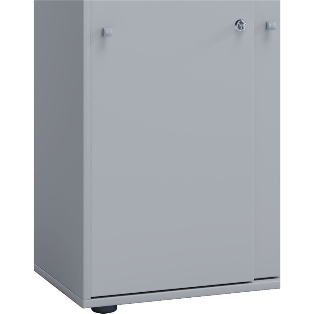 Imagem do produto n.º 2: VCM armário de escritório Lona com portas de correr, 5 compartimentos, AxLxP 1.780 x 700 x 400 mm, cinzento