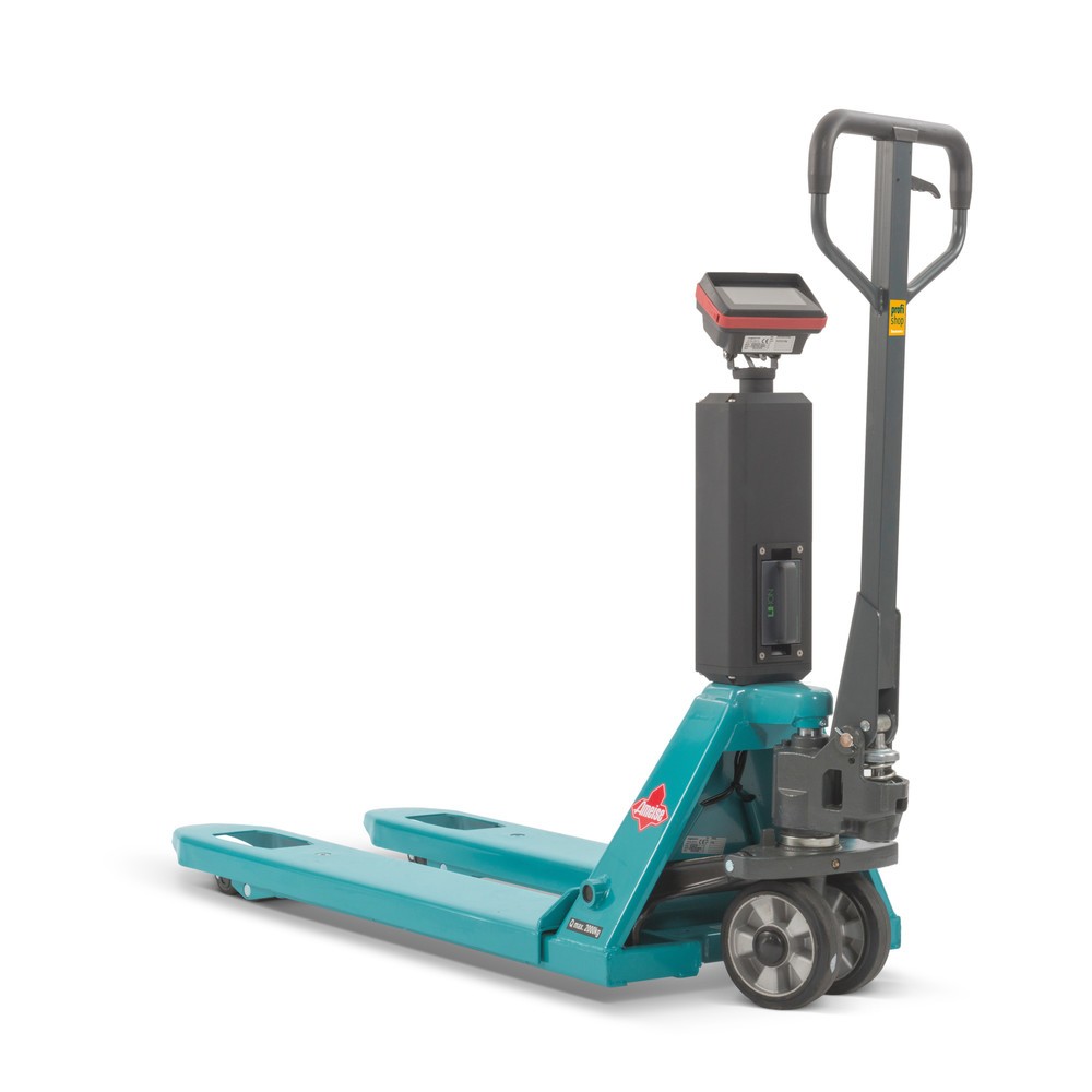 Imagem do produto: Porta-paletes com balança Ameise® PTM 2.0 Scale com ecrã tátil, capacidade de carga de 2.000 kg